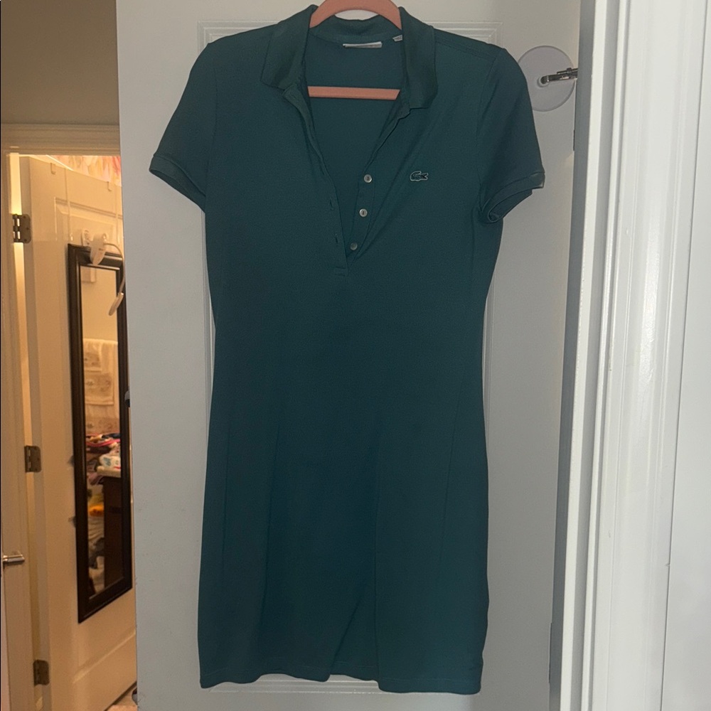 Lacoste Dark Teal Polo Dress